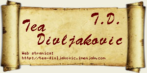 Tea Divljaković vizit kartica